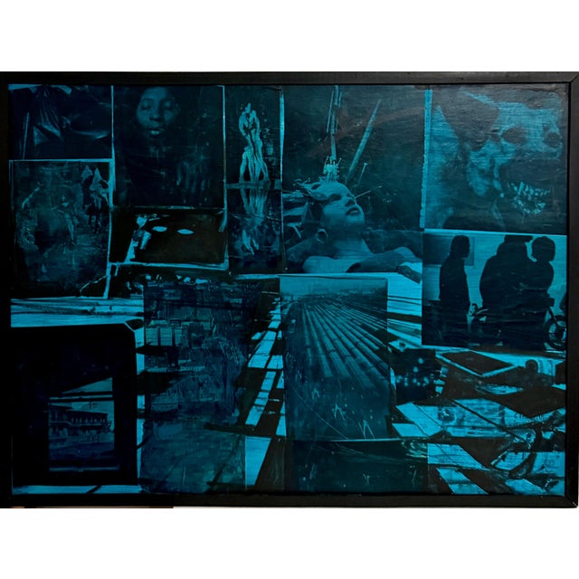 John Hultberg, Large John Hultberg SF Bay Area Artist Abstract Expressionist Collage Painting, 1967 For Sale