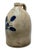 Ceramic Beautiful Antique American Blue Flower Decorated 3 Gallon Size Stoneware Jug by E & L P Norton in Bennington Vermont For Sale - Image 7 of 18