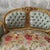 French Rococo Style Damask Fabric Settee For Sale In Miami - Image 6 of 9