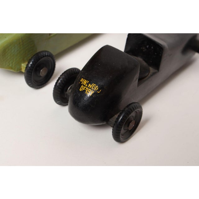 Set of Four Vintage Painted Pinewood Racers For Sale - Image 12 of 18