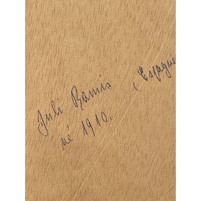 Mid-Century Modern Original Juli Ramis Mixed Media Abstract Landscape, 1950s Spanish Modernist Painting, School of Paris Art, Framed Mallorcan Wall Art For Sale - Image 3 of 7