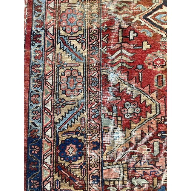 Antique Heriz Fantastic Personality & Colors, C. 1910-20's Rug 9 x 12 For Sale - Image 14 of 16