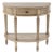 Mozart 31.5 in. W Demilune Wood 1 Drawer Console Table with Open Lower Shelf, Antique Beige For Sale