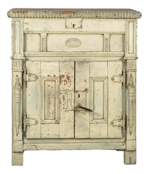 Antique Wooden Refrigerator, 1900