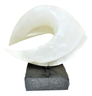 Modern Abstract Carved Alabster Sculpture
