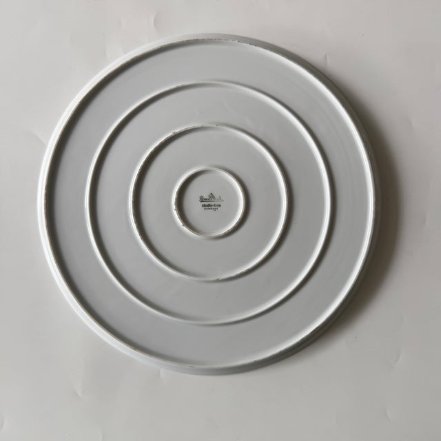 1990s Asimmetria White Gold Cake Plate by Björn Wiinblad for Rosenthal, 1994 For Sale - Image 5 of 6