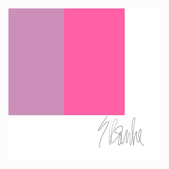 Not Yet Made - Made To Order Lavender Through Red Over Pink Fine Art Print 25" X 30" by Liz Roache For Sale - Image 5 of 5