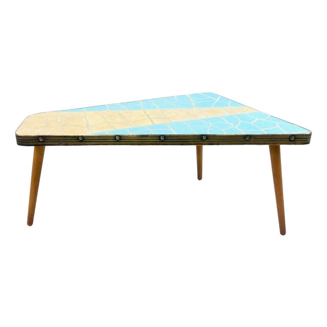 Mid-Century German Side Table with Ceramic Top, 1970s For Sale