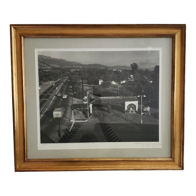 Vintage Black and White Photograph of Montecito California For Sale