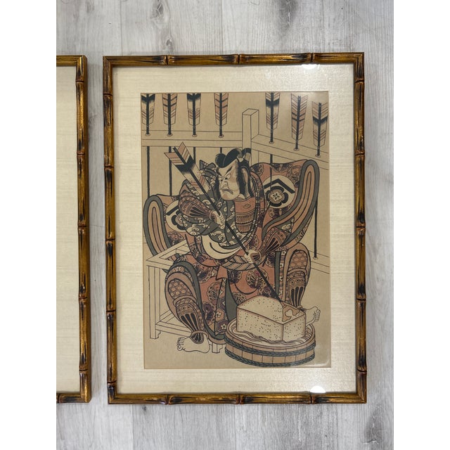 Mid 18th Century Antique Japanese Ukiyoe Woodblock Prints by Utagawa Kunisada - Set of 3 For Sale - Image 5 of 8