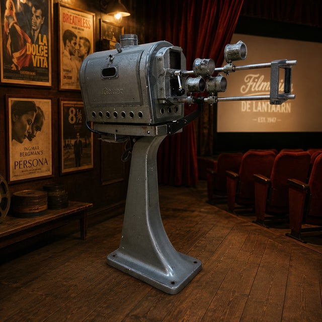 Description a unique and rare cinema object from the german brand bauer: an original bauer kino-großdia-projektor / cinema...
