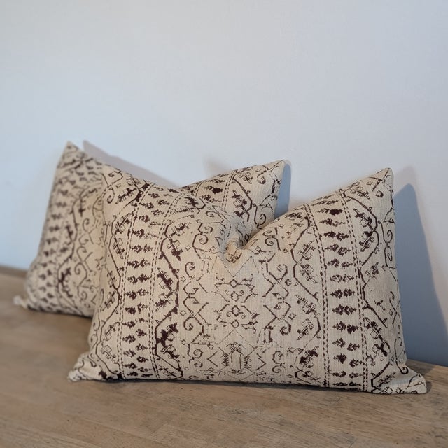 Soane Britain Symi Chestnut Lumbars - Double Sided Pair For Sale - Image 4 of 6