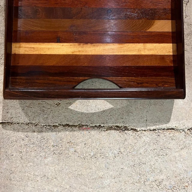 Don Shoemaker 1970s Don Shoemaker for Señal Service Tray Exotic Wood For Sale - Image 4 of 14
