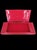 1980s Vintage Red Lacquered Pagoda Chinoiserie Shaped Chinese Red Storage Boxes Set 2 For Sale - Image 5 of 9