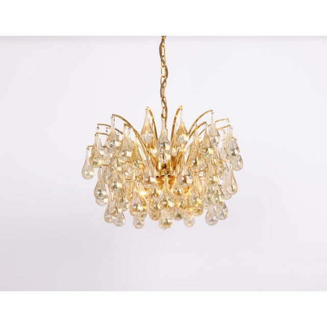 Large Murano Glass Tear Drop Chandelier by Christoph Palme, Germany, 1970s For Sale - Image 12 of 13