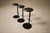 1960s Ricardo Fasanello “Ciranda” Bar Stools in Black Carbon Steel and Original Leather, Set of Three, Brazil, 1986 For Sale - Image 5 of 18