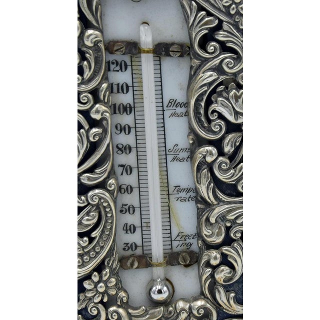 Vintage Silver Thermometer, Italy, Early 20th Century For Sale - Image 3 of 5