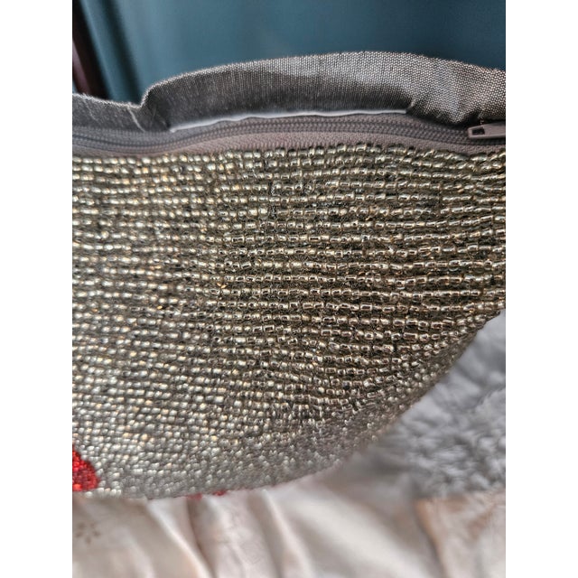 Textile Cynthia Rowley Beaded Holiday Christmas Pillow For Sale - Image 7 of 7