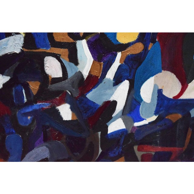 Large Mid Century Abstract Oil on Canvas Signed and Dated, 1971 For Sale - Image 14 of 14