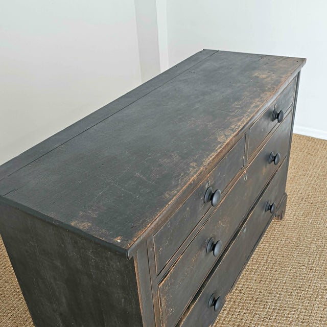 Antique Ebonized Pine Chest of Drawers - Circa 1830 For Sale - Image 11 of 18
