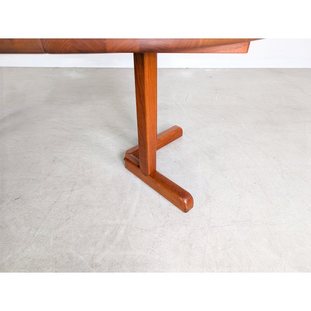 Mid-Century Modern Extendable Dining Table in Teak, 1960 For Sale - Image 10 of 12