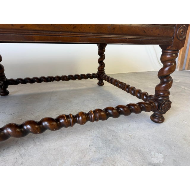 Vintage Henredon Barley Twist Rectangular Coffee Table For Sale - Image 4 of 12