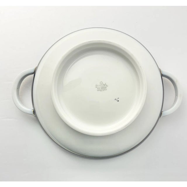 1960s Mid-Century Modern Rosenthal “Dignity” Round Serving Bowl W/Lid & Handles For Sale In Dallas - Image 6 of 9