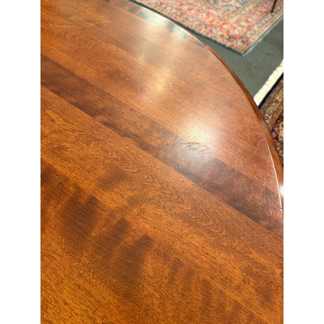 Traditional Queen Anne Style Oval Extension Dining Table For Sale - Image 12 of 12