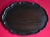 Antique early 19th century English George III mahogany oval serving tray with carved ogee rim. Measures 16" x 11 3/4" x...