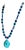 Artisan One-of-a-Kind Gemstone Necklace With Vintage Arizona Turquoise, Lapis Lazuli & Blue Chalcedony For Sale