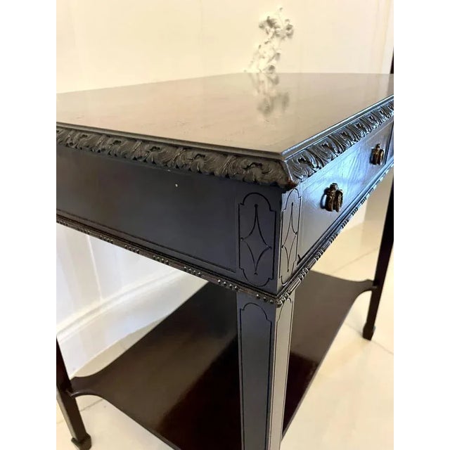 Brown Edwardian Mahogany Free Standing Side Table, 1900s For Sale - Image 8 of 13