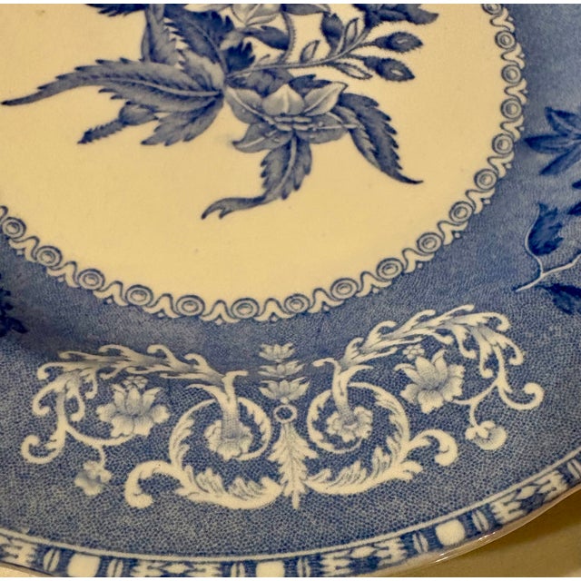 Blue Early 20th Century Spode Blue Camila Salad Plate For Sale - Image 8 of 8