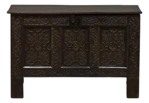 18th Century Dutch Gothic Revival Period Carved Oak Trunk ~ Blanket Chest