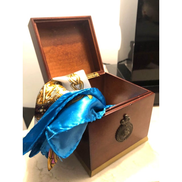 Campaign Vintage Wood and Brass Bombay Company Box For Sale - Image 3 of 9