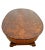 Antique Oval Coffee Table Tiger Oak Center Drawer Shelf American Empire Style For Sale - Image 9 of 16
