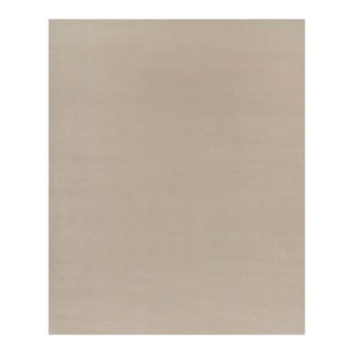 Rug & Kilim’s Oversized Contemporary Textural Solid Rug in Cream and White Tones - 13x16 For Sale