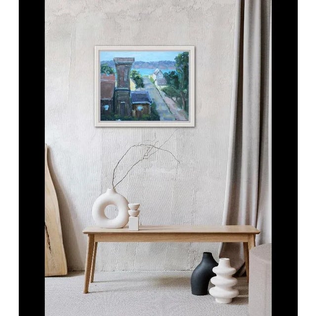 Contemporary Oil Painting, Mendocino Tower View For Sale - Image 9 of 12