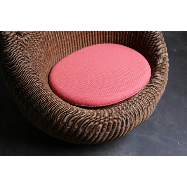 Rattan Lounge Chair by Isamu Kenmochi, Circa 1960s For Sale - Image 11 of 12