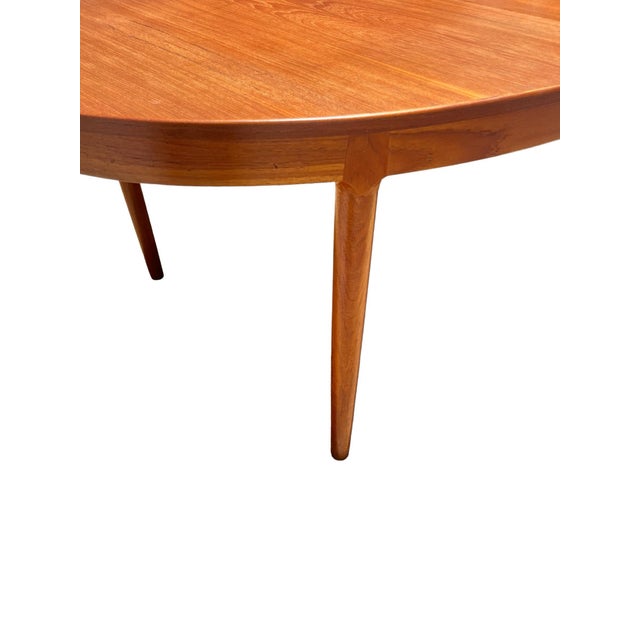 Wood 1960s Oval Danish Modern Expanding Teak Dinning Table. By Randers Mobelfabrik For Sale - Image 7 of 9