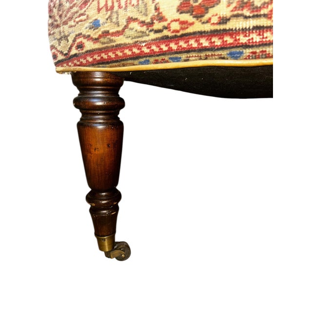 Early 20th Century Upholstered Tapestry Ottoman For Sale - Image 4 of 6