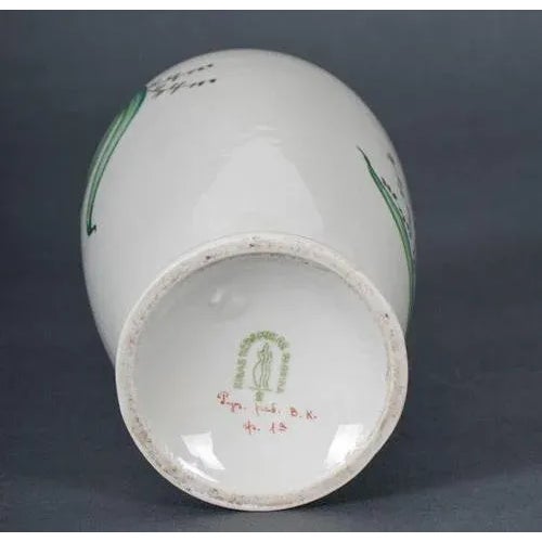 20th century 40`s. Riga ceramic factory. Porcelain, the author`s initials - B.K. (Beatrice Karklins) Pottery, painting,...