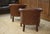 Vintage Leather-Upholstered Club Chairs, 1990s, Set of 2 For Sale - Image 3 of 14
