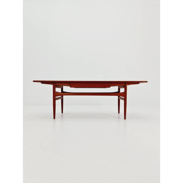Vintage Danish Teak Coffee Table with Drawer from Arrebo Møbelfabrik, 1960s For Sale - Image 3 of 18