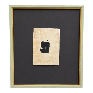 The Actress - Abstract Figure on Coffee Stained Paper For Sale