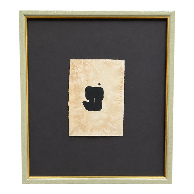 The Actress - Abstract Figure on Coffee Stained Paper For Sale