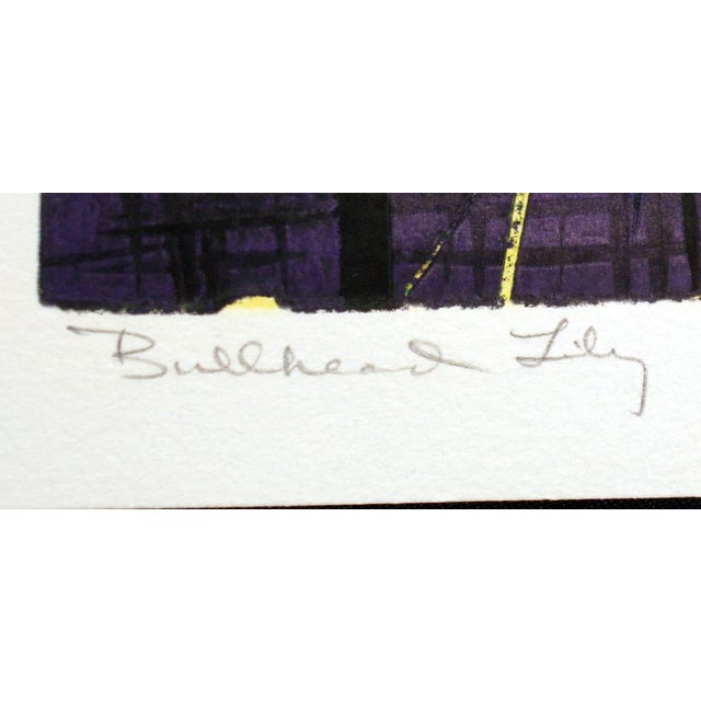 Gordon Mortensen "Bullhead Lily" Signed & Numbered Woodcut Art Print For Sale In Denver - Image 6 of 6
