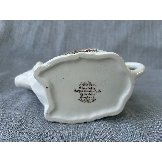 Vintage Ironstone Cow Creamer Royal Crownford England For Sale - Image 13 of 15