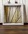 Mid-Century Modern Antique Glass Wood Frame Stained Prairie School Window - Geometric Reversible Wood Frame For Sale - Image 3 of 10