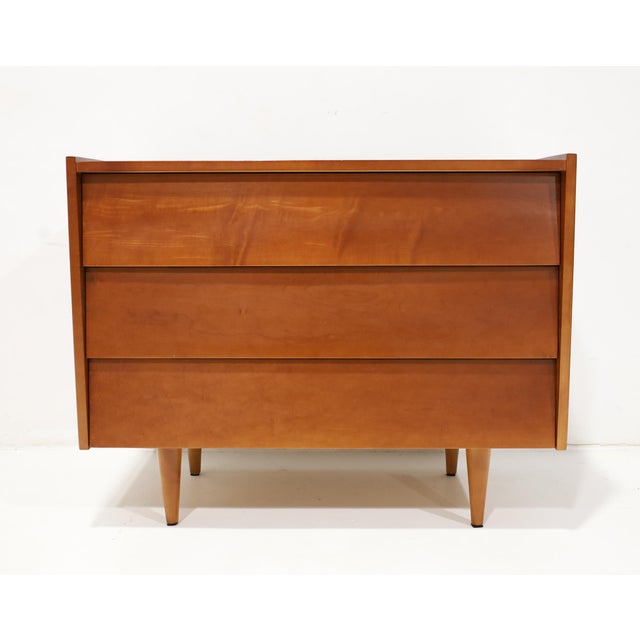 Brown Early Florence Knoll No. 126 Louvered 3-Drawer Cabinet or Chest, Late 1940s For Sale - Image 8 of 11