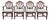 Set of 4 Vintage Hepplewhite/Georgian Style Shield-Back Arm Dining Chairs With Classic Wheat Detail For Sale